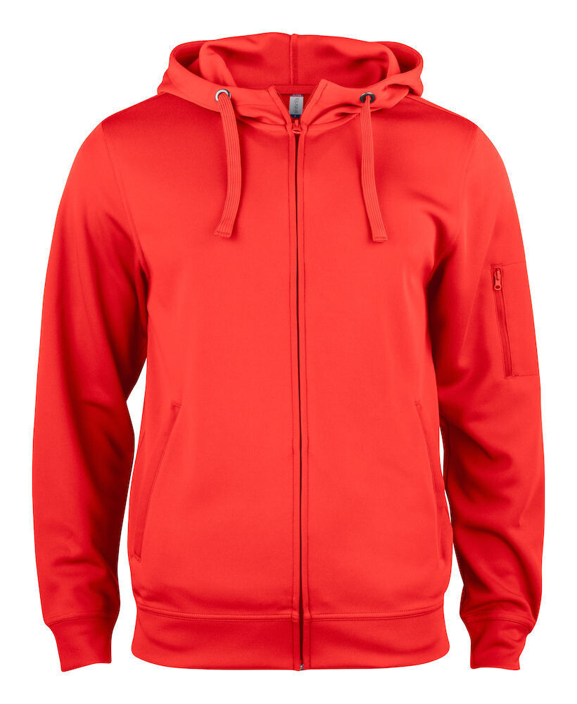 Felpa Tecnica Cappuccio Tintura Ecologica Uomo, Colore: Rosso (35)