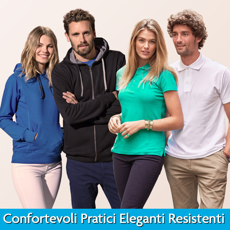 T-Shirt Polo Felpe Giacche Gilet Camicie