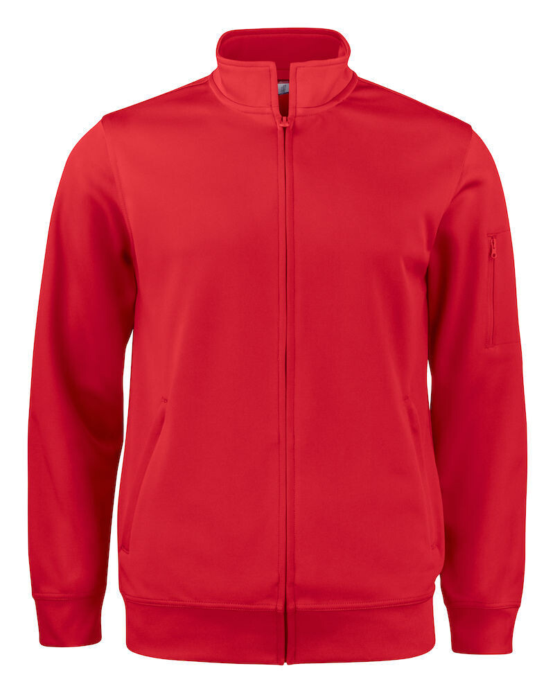 Felpa Tecnica Active Cardigan Tintura Ecologica Unisex, Colore: Rosso (35)