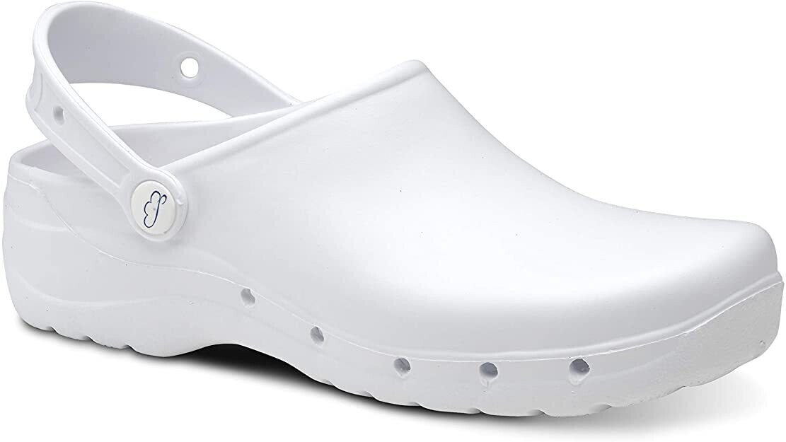 Zoccoli Sanitari Ospedalieri Scarpe da Lavoro FLOTANTES Antistatici, Colore: Bianco