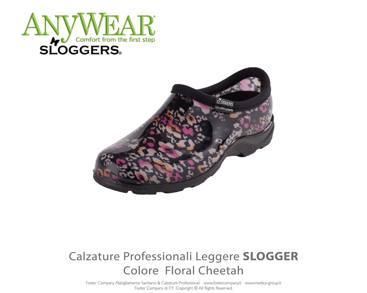 Calzature Professionali Anywear SLOGGER Colore Floral Cheetah - FINE SERIE