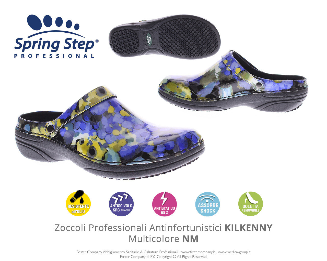 Zoccoli Professionali Spring Step KILKENNY Multicolore - FINE SERIE