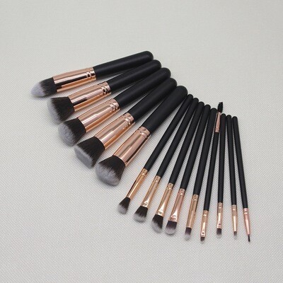 14 Makeup Brush Set Bright gold Novice Makeup