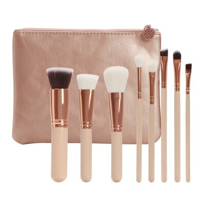 Dark Pink 8 Makeup Brush Set