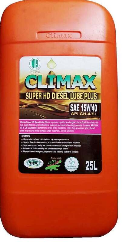 CLIMAX SUPER DIESEL LUBE PLUS SAE: 15W/40; API: CI-4/SL