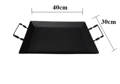 MONGOLIAN BRAAI TRAY 40XCM X 30CM. RUST &amp; HEAT RESIST. PAINT