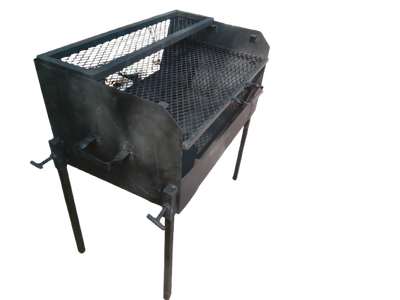 BRAAI STAND 3 LEVEL - HEAVY DUTY - WITH TOP WARMER GRID. MADE OF 2MM SHEET METAL - HEAVY DUTY