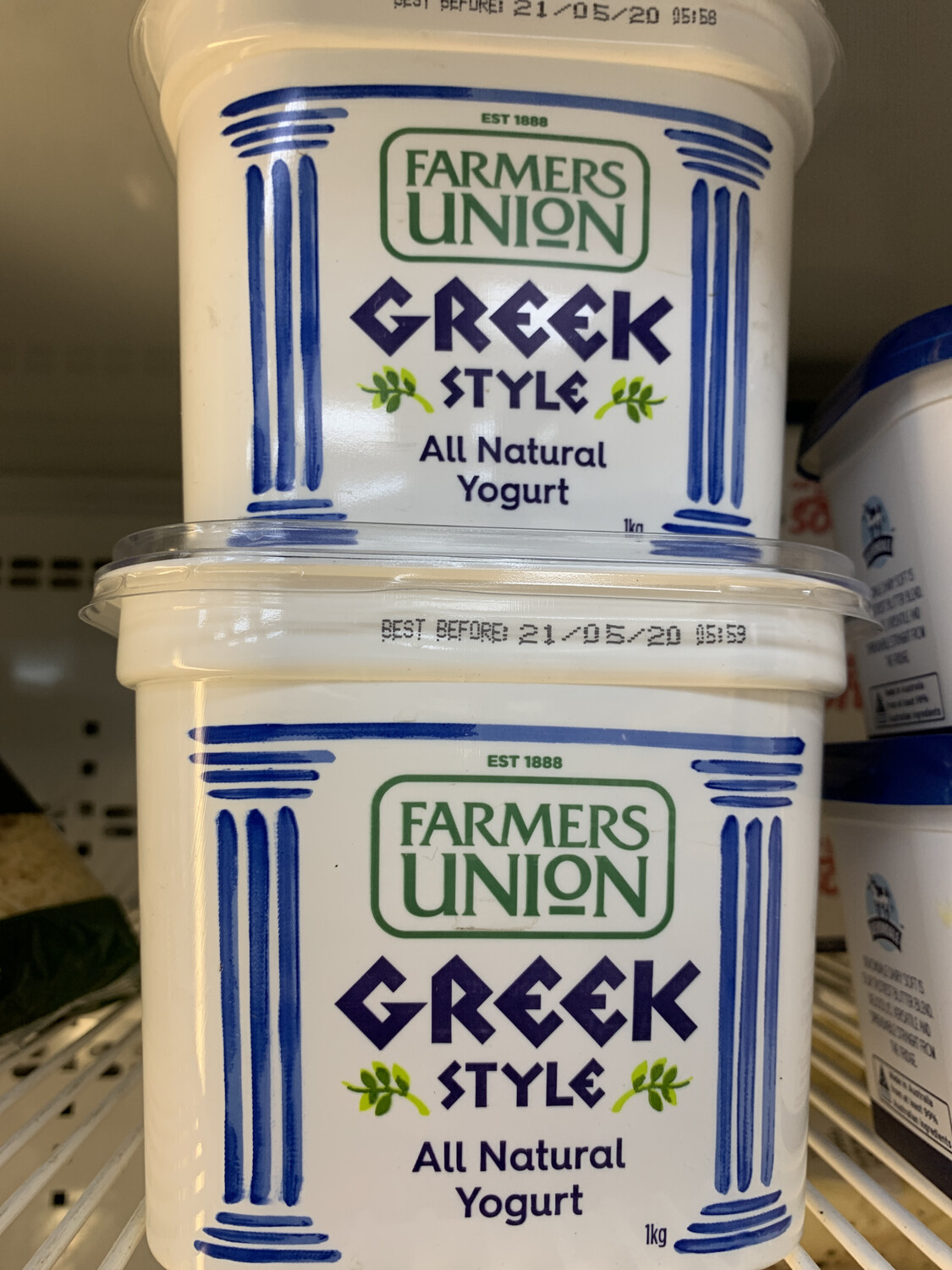 Farmers Union 1kg Greek Style Natural Yoghurt
