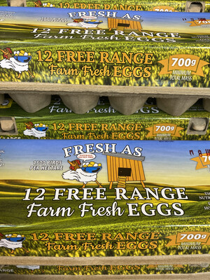 Eggs, Free Range X-Large 700gm per carton