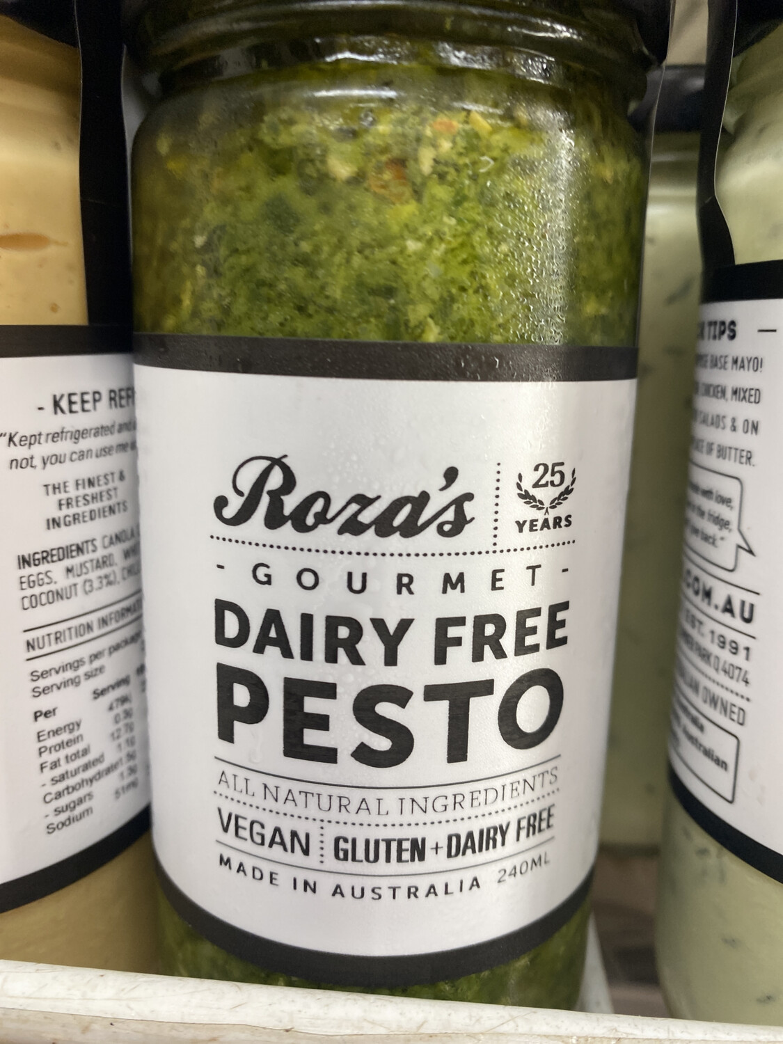Roza&#39;s Gourmet Dairy Free Pesto 240ml