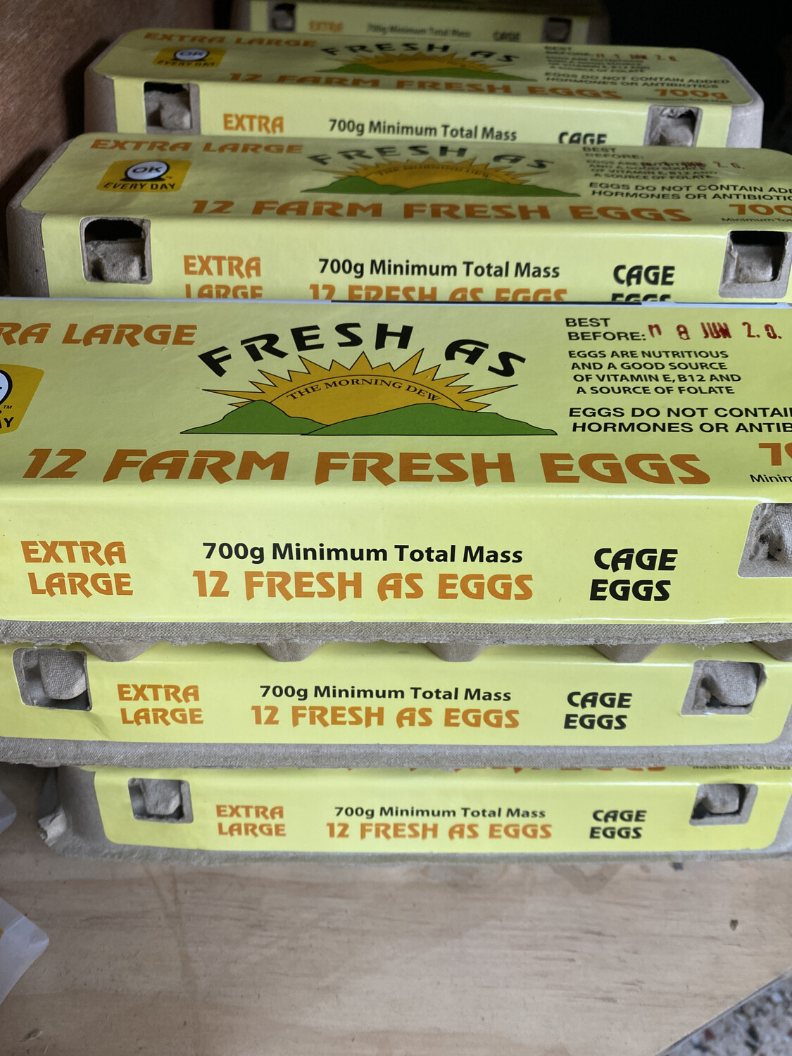 Eggs, X-Large 700gm per carton
