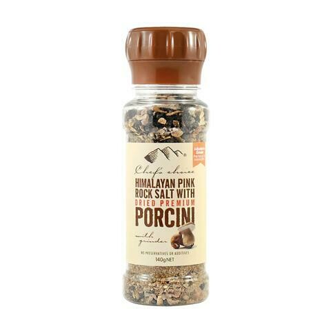 Pink Himalayan Rock Salt with Dried Premium Porcini