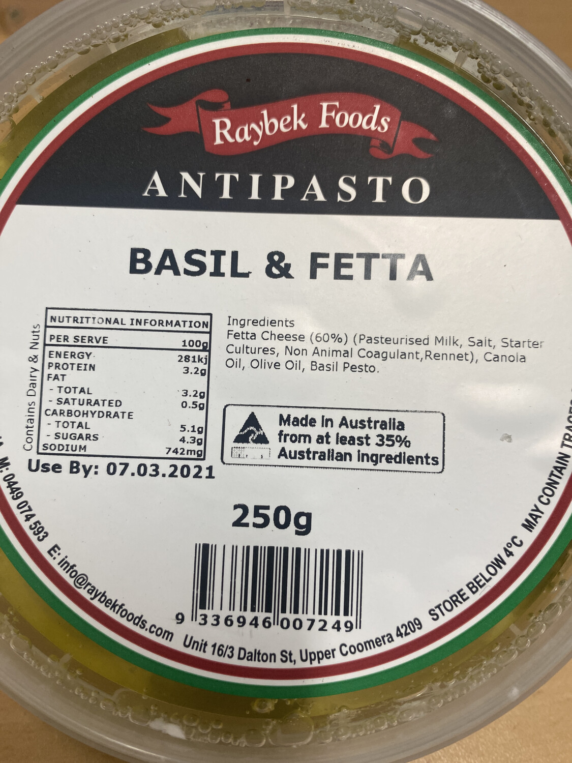Raybek Marinated Basil &amp; Fetta