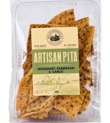 Artisan Pita, Rosemary Parmesan &amp; Garlic 100gm