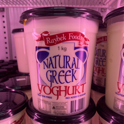 Yoghurt, 1kg Raybek UNSWEETEN -  POT SET