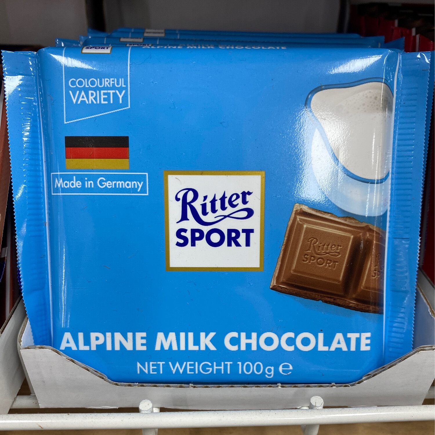 Ritter Sport 100gm Block Chocolate, Assorted Flavours