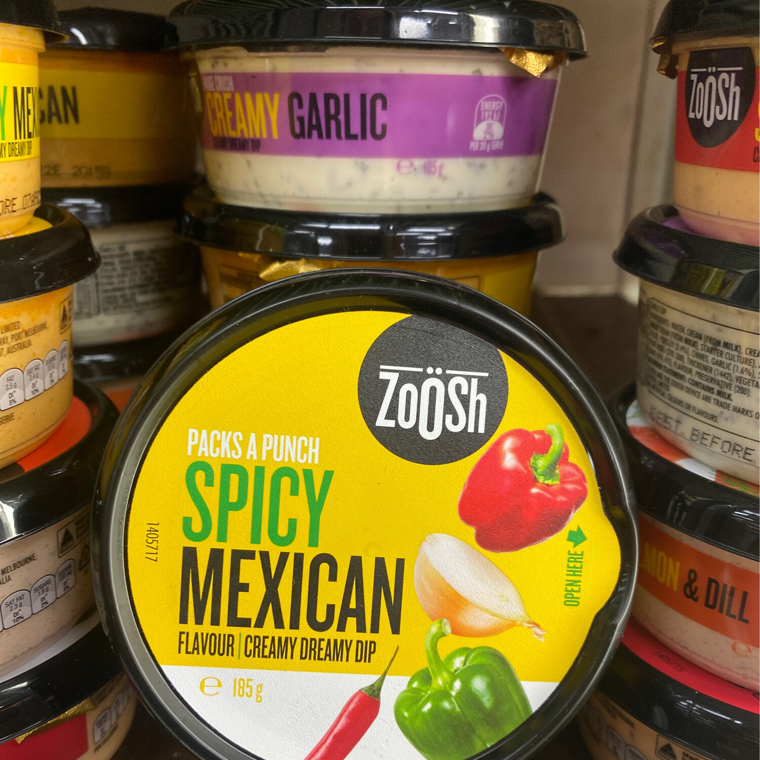 Zoosh Assorted Dips 185G