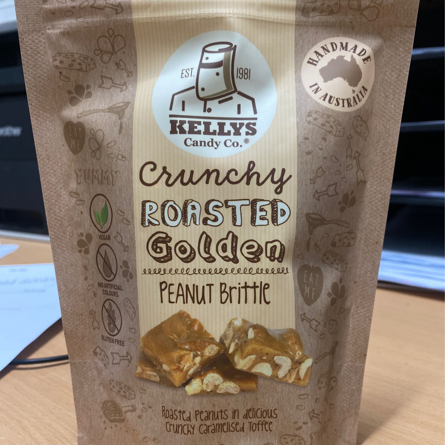 Caramelised Toffee Coated Peanut Brittle (Kellys Candy Co)