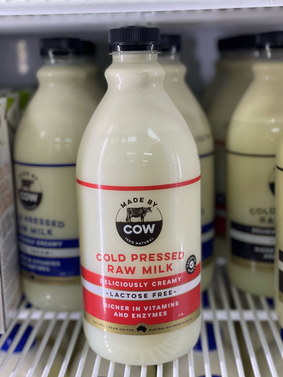 MADE BY COW, COLD PRESSED RAW MILK 1.5L LACTOSE FREE MILK