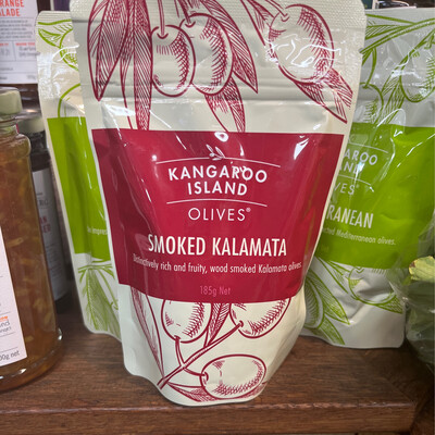 Kangaroo Island Olives, 185gm - Smoked Kalamata