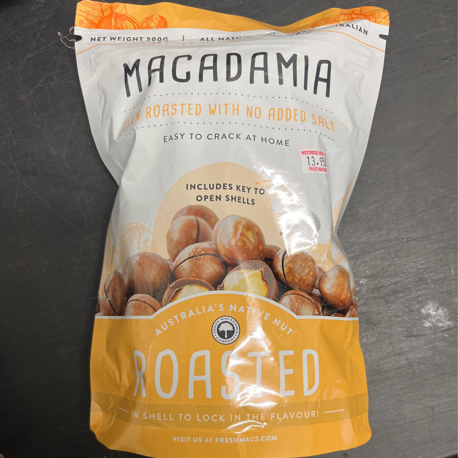 Macadamia (In Shell) Lrg 500G Pkt, Roasted