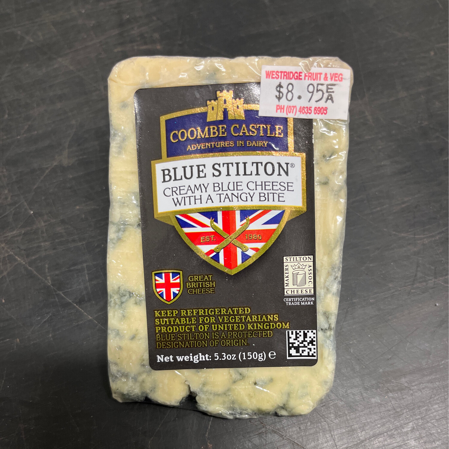 Coombe Castle Blue Stilton Blue Cheese, 150g