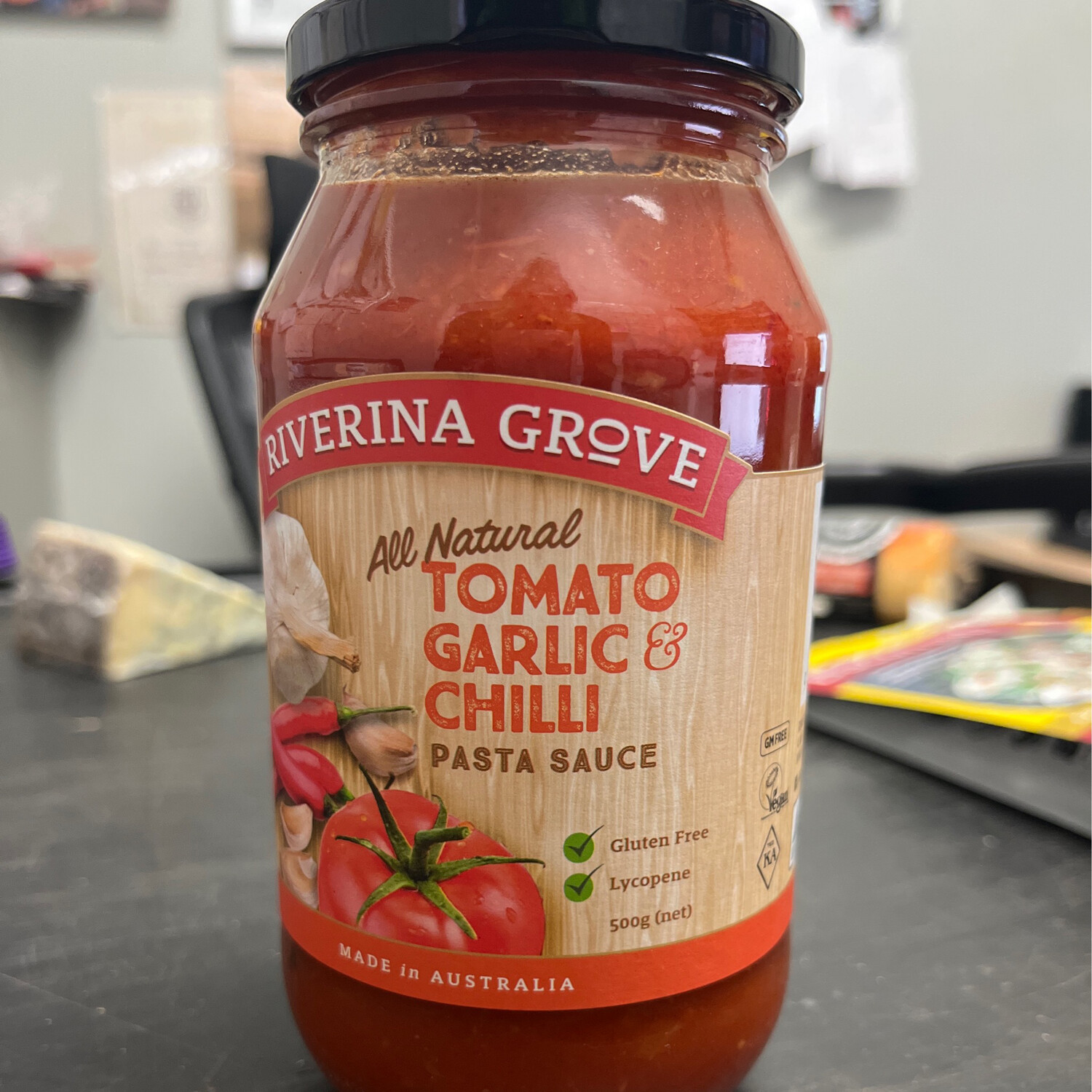 Riverina Grove Pasta Sauce, Tomato, Garlic &amp; Chilli