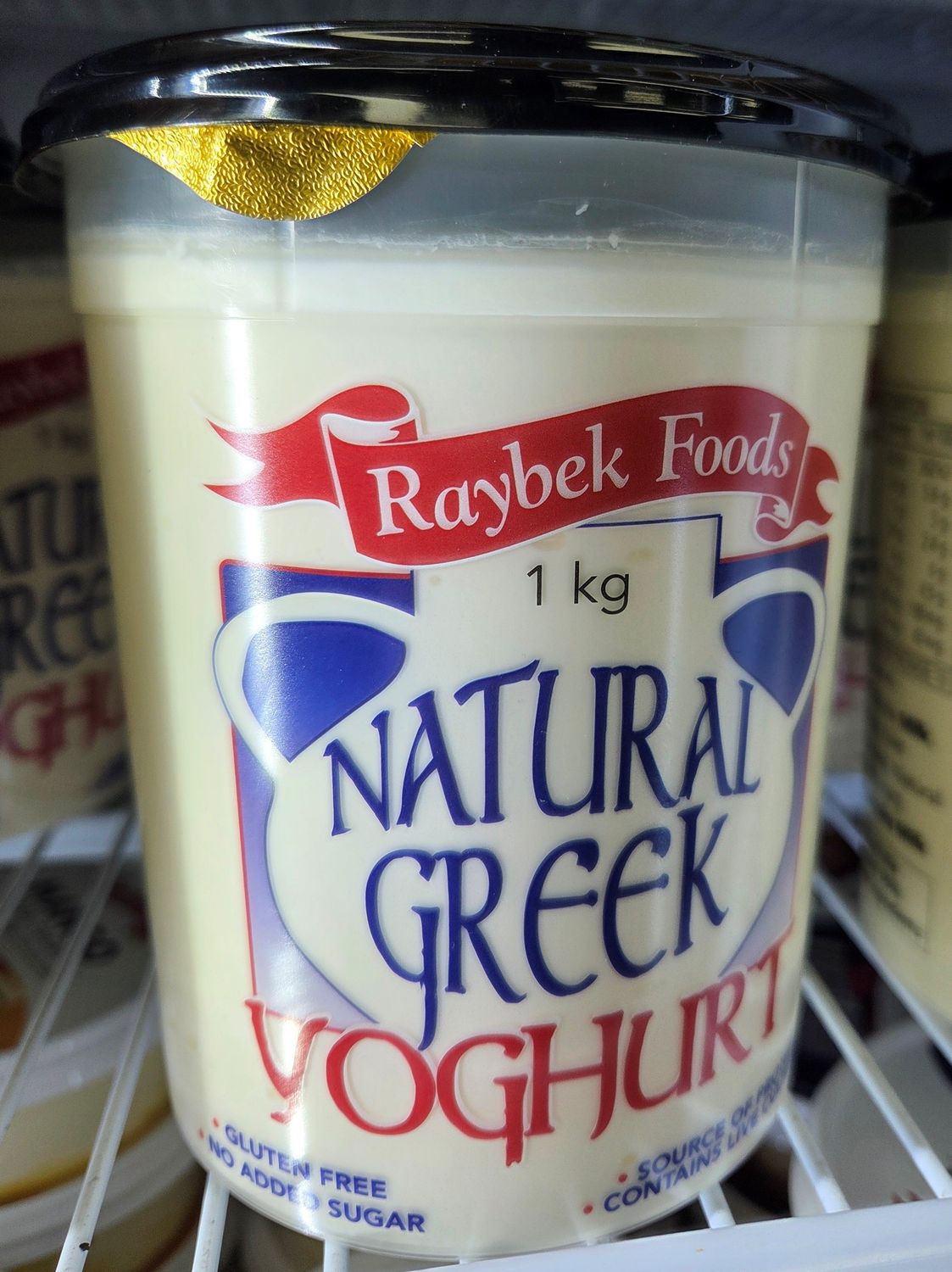 Yoghurt, 1kg Raybek UNSWEETEN -  POT SET