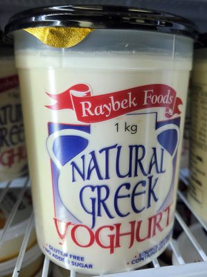 Yoghurt, 1kg Raybek UNSWEETEN -  POT SET