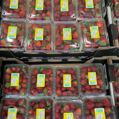Strawberries, 500 grams, 2 for $9 **Special