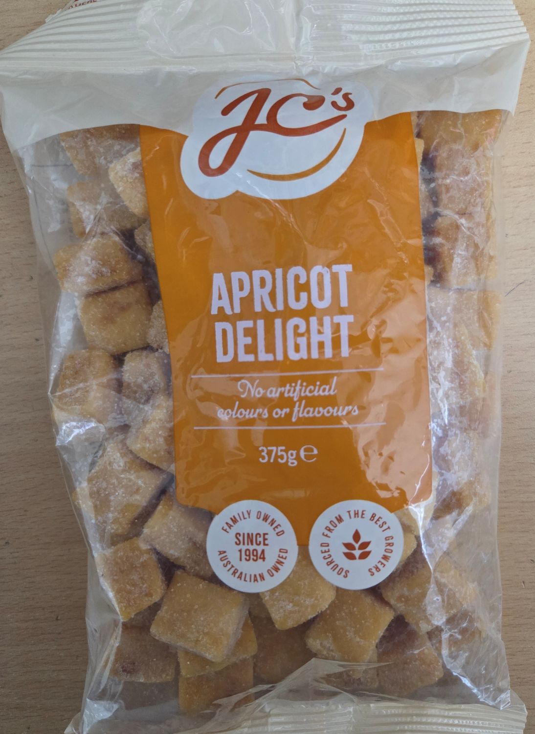 JC's Apricot Delight 375gm