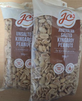 JC's Unsalted &amp; Salted Kingaroy Peanuts 500gm