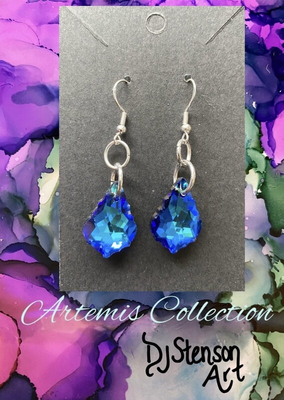 Artemis Collection Blue Crystal Earrings