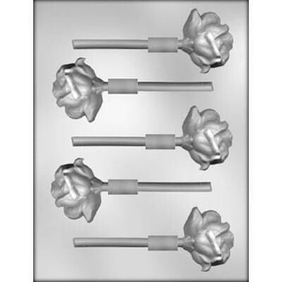 Rose 2⅛&quot; Sucker Chocolate Mold