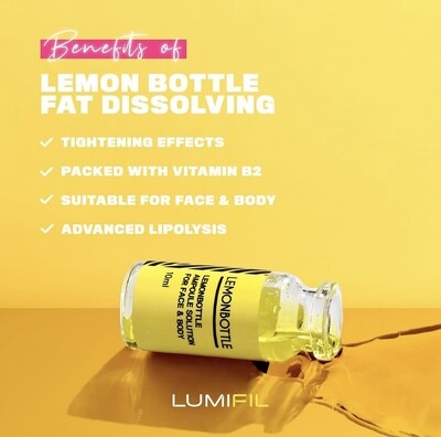 LEMON BOTTLE Ampoule Solution For Face and Body 5 vials x 10 ml 
