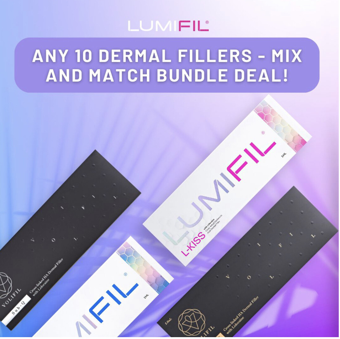 ANY 10 DERMAL FILLERS - MIX AND MATCH BUNDLE DEAL!