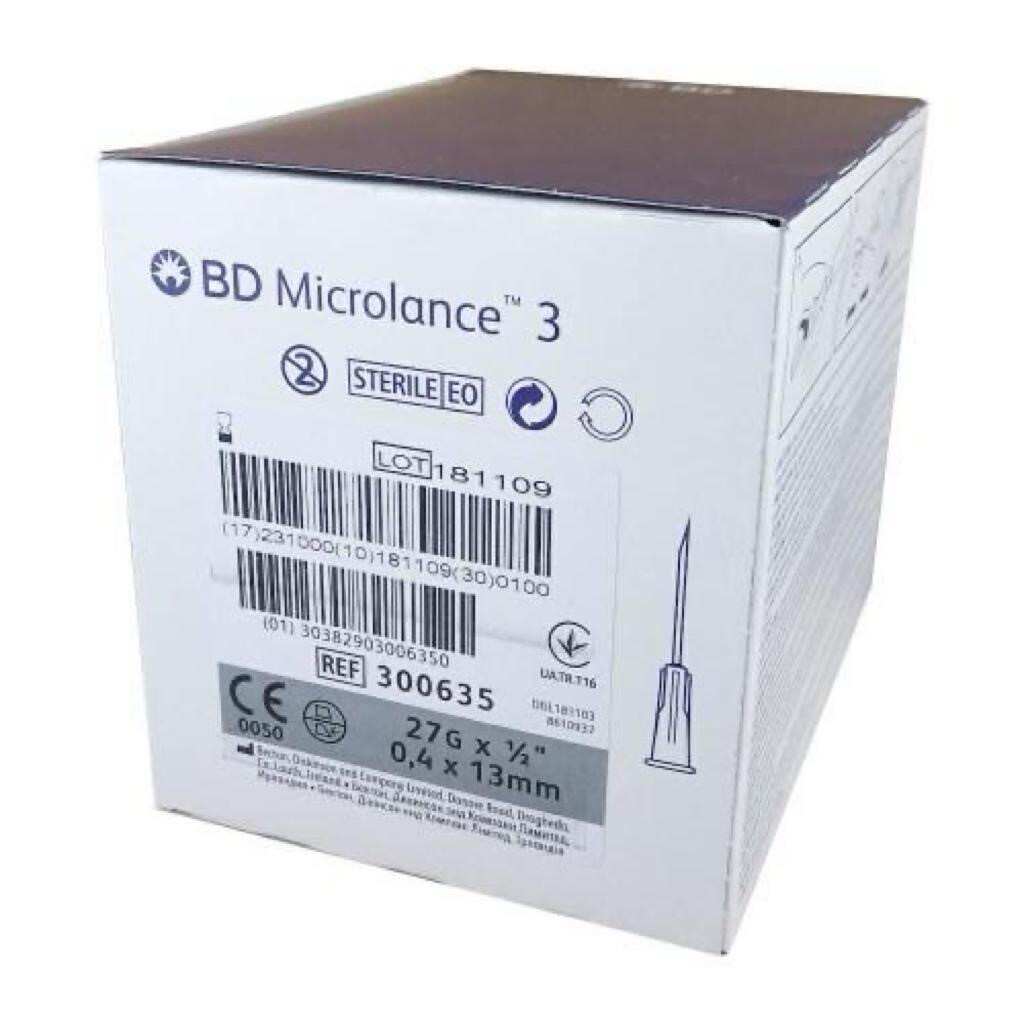 BD Microlance 3 Needles Grey 27G x 13mm ( box of 100 ) 