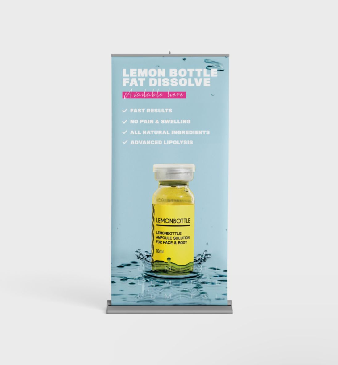 Lemon bottle banner