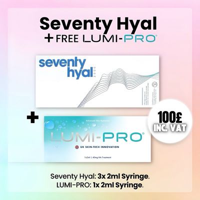 Seventy Hyal 2000 (3 x 2ml)  Skin Booster + FREE Lumipro Skin Booster