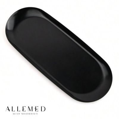 Black oval tray 18cm
