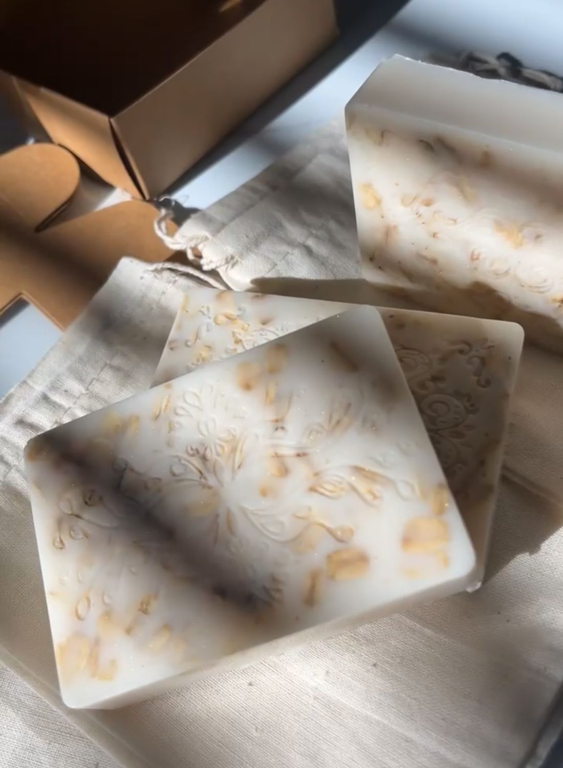Oatmeal cream bar soap