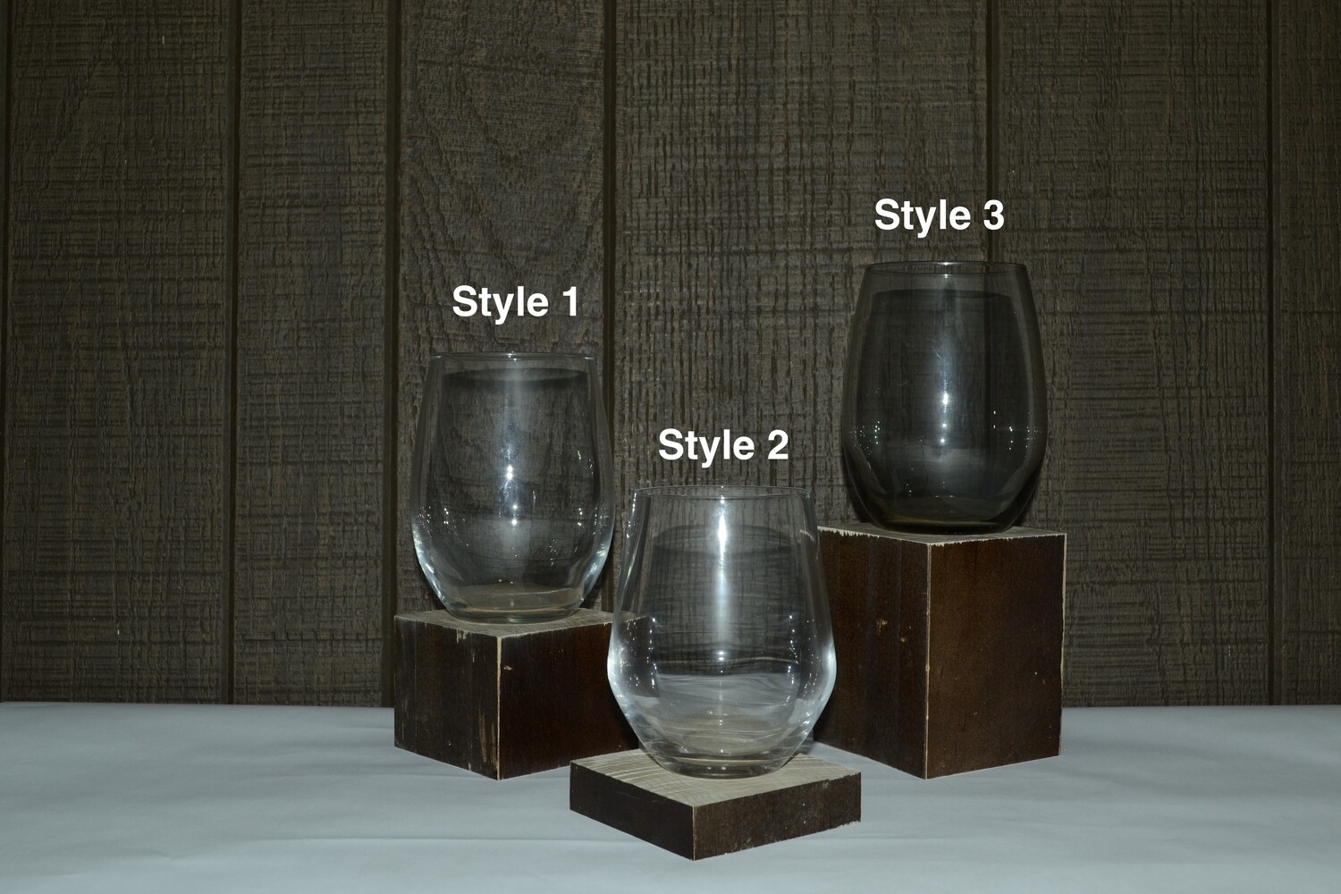 In Stock Custom Stemless Wine Glass