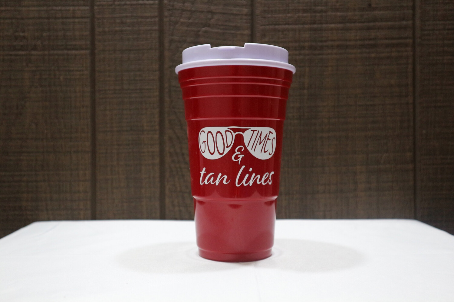 Good Times and Tan Lines Red Solo Tumbler