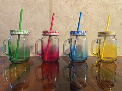 Grad 2024 Mason Jar Glass
