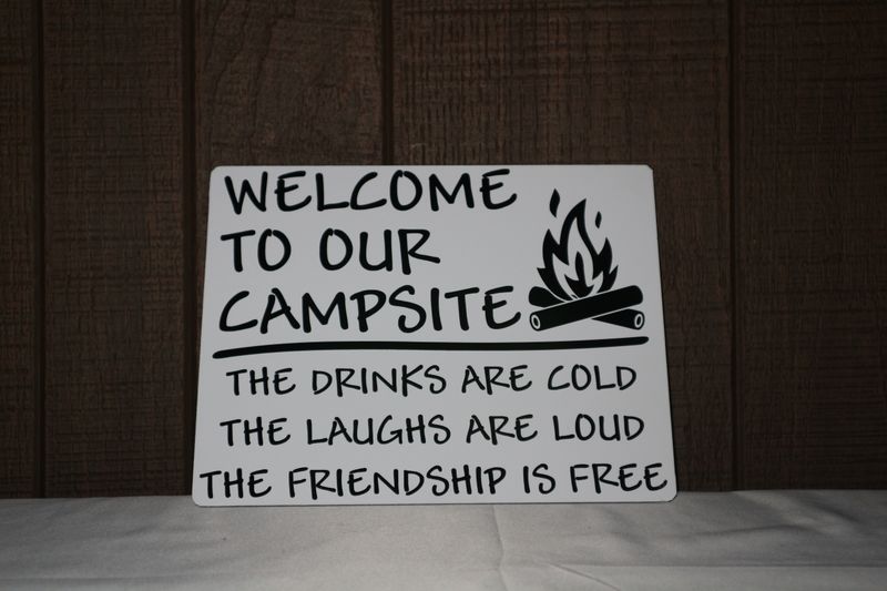 Welcome to Our Campsite Sign
