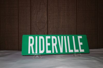 Riderville Street Sign