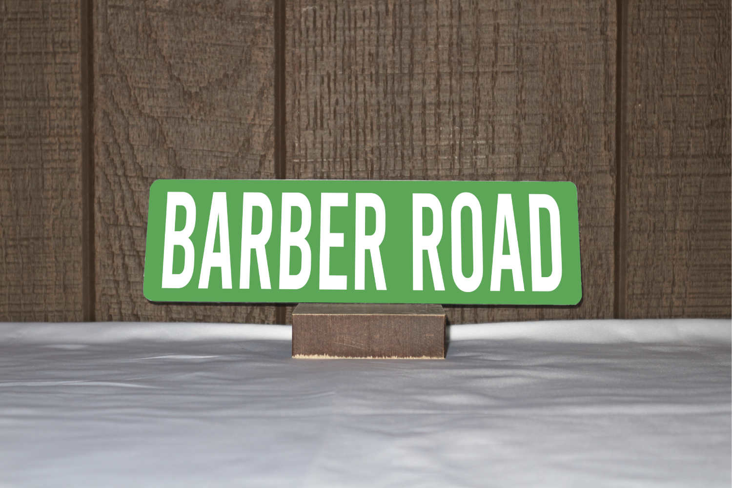 Barber Road Sign