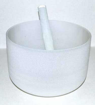 10&quot; Off White Crystal Singing Bowl