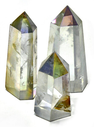 1 1/2 +&quot; Angel Aura Qtz Point