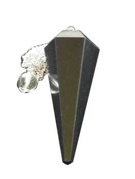 6-sided Black Agate Pendulum